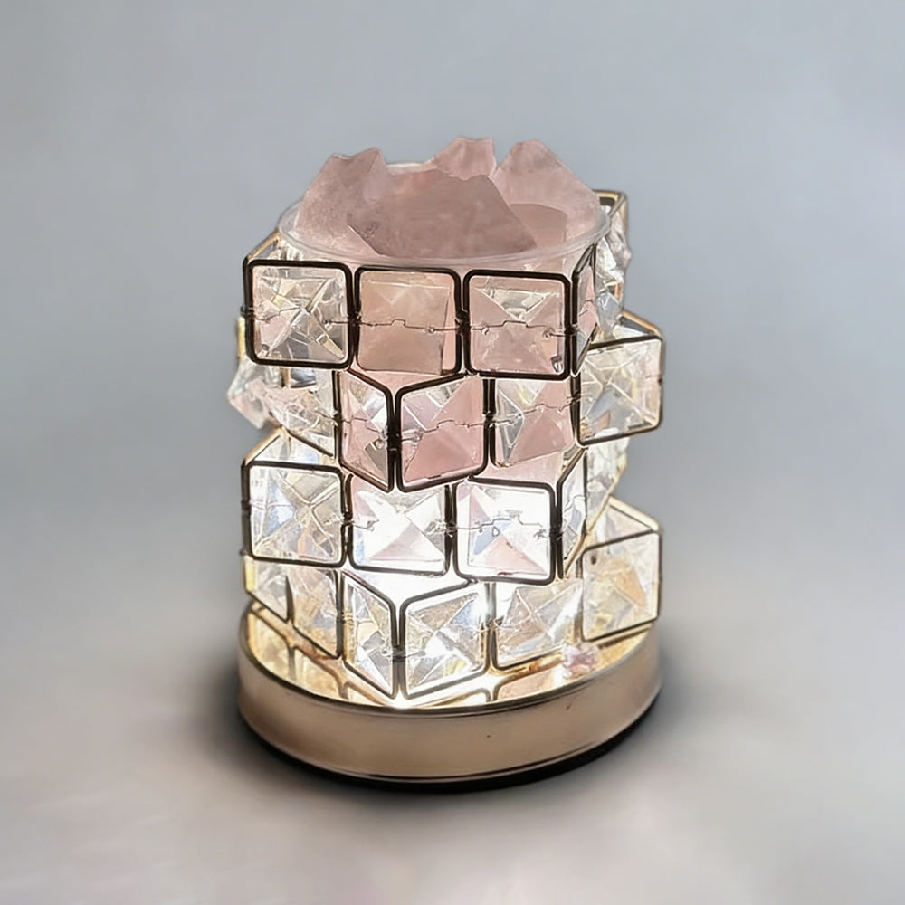 Sleek Square Crystal Table Lamp with Touch Control – Ideal for Any Room