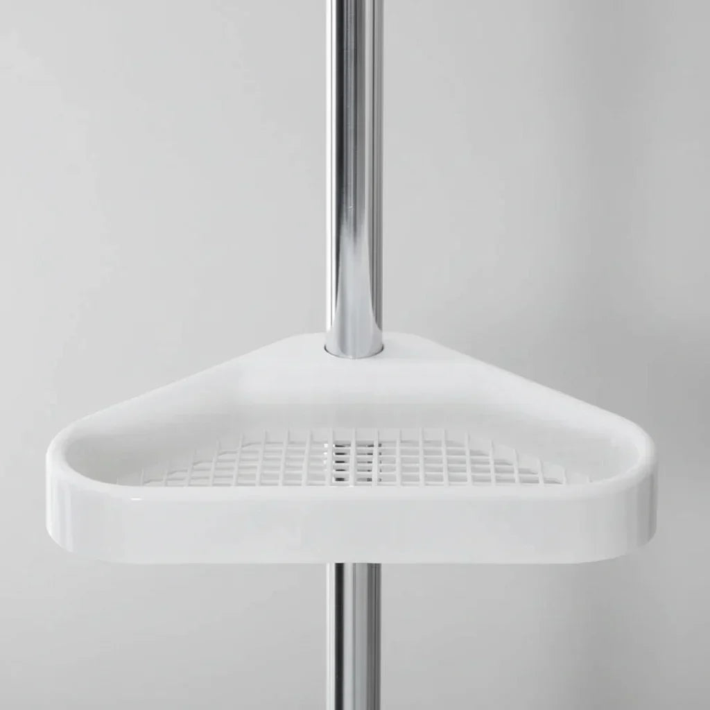 Space-Saving Corner Shower Organizer with Adjustable Shelves