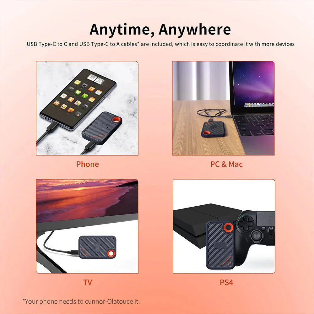 Slim and Portable SSD for Effortless Data Storage and Backup