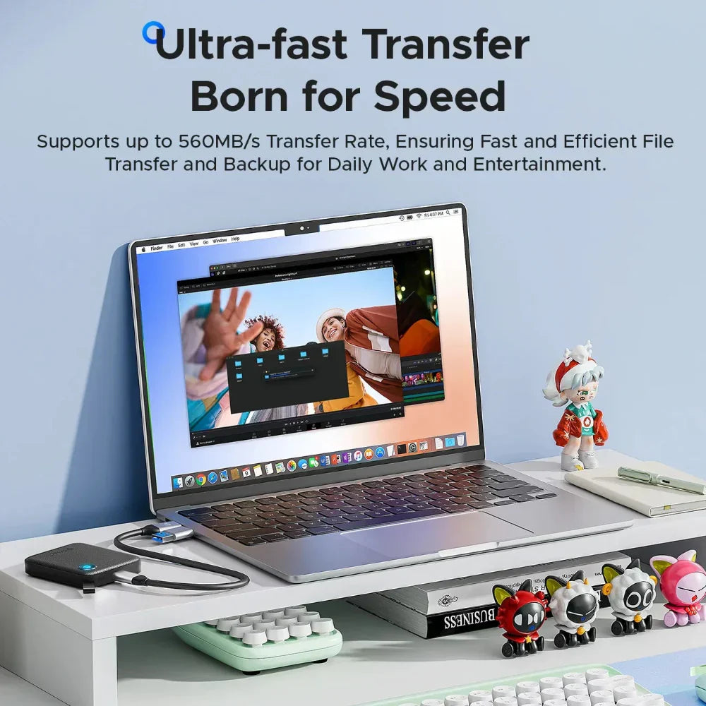 Ultra-Fast Portable SSD with USB 3.2 for Effortless Storage