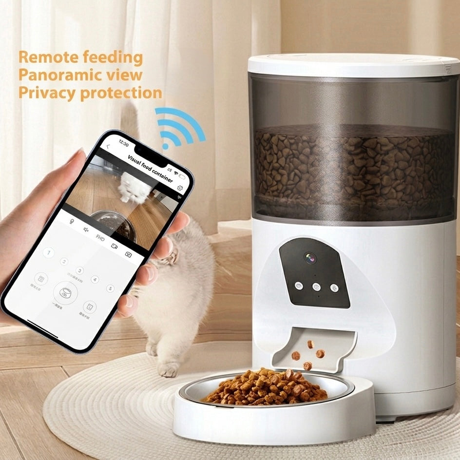 Smart Pet Feeding System with 2K HD Camera | 4L or 6L Options | Remote Control for Dogs and Cats