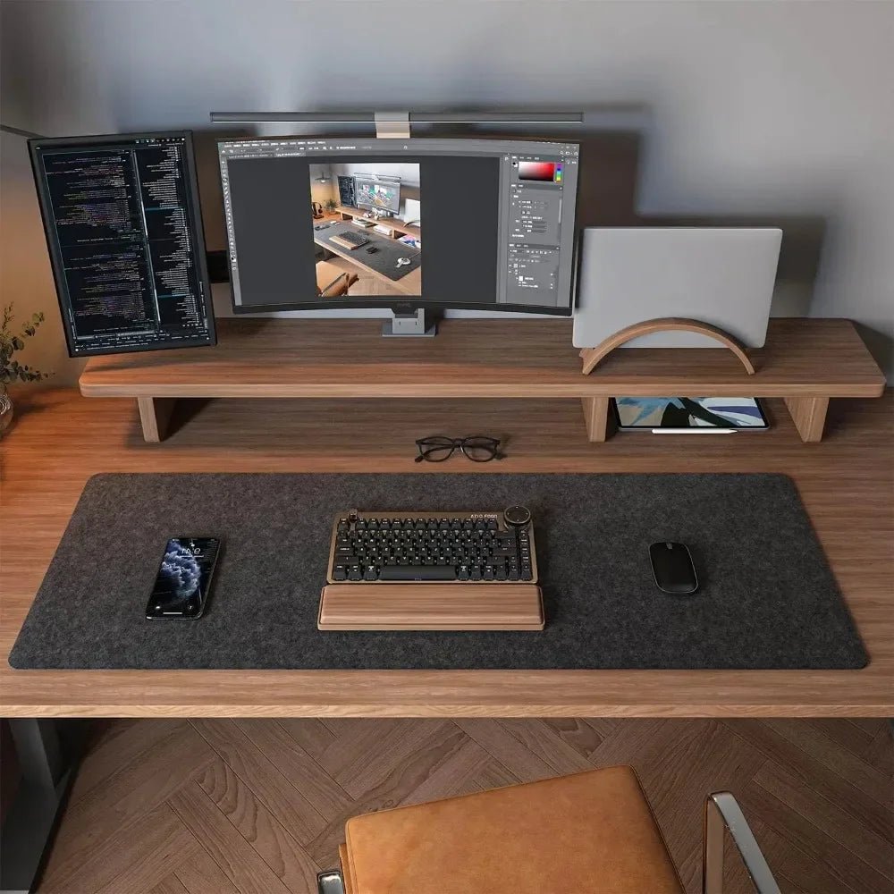 ElegantDesk Pro Wool Felt Mat for Stylish Workspace Safety