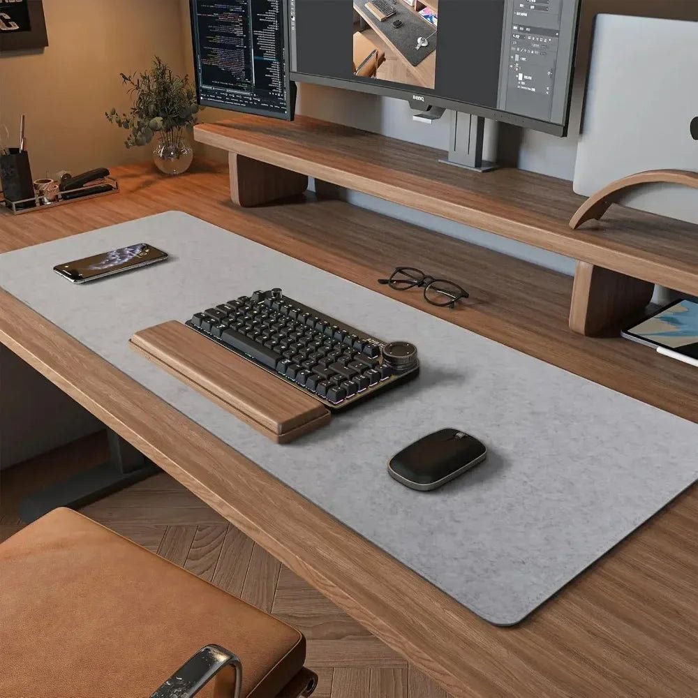 ElegantDesk Pro Wool Felt Mat for Stylish Workspace Safety