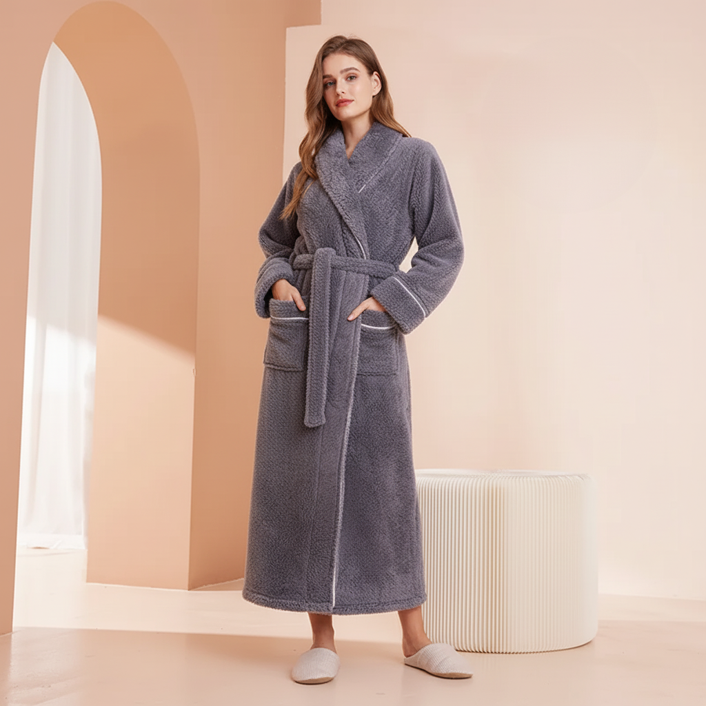 Snug Winter Robe with Full Sleeves for Ultimate Comfort
