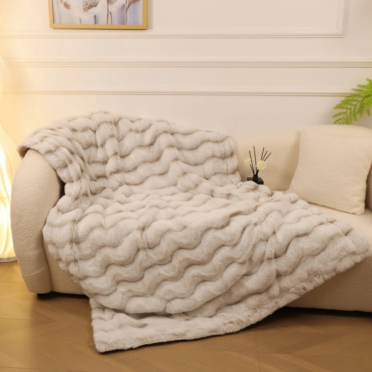 CozyNest Reversible Plush Fleece Blanket for Ultimate Comfort