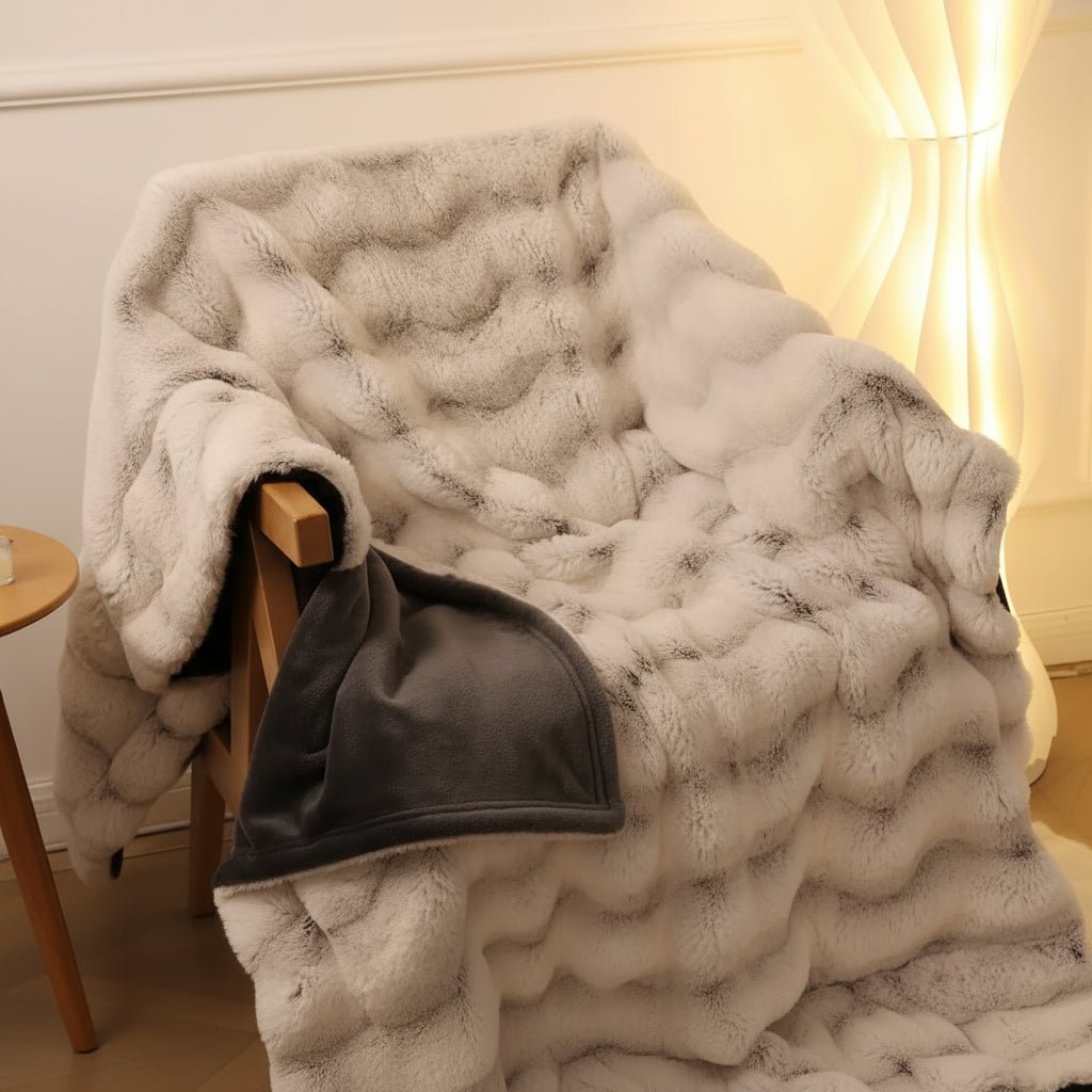 CozyNest Reversible Plush Fleece Blanket for Ultimate Comfort