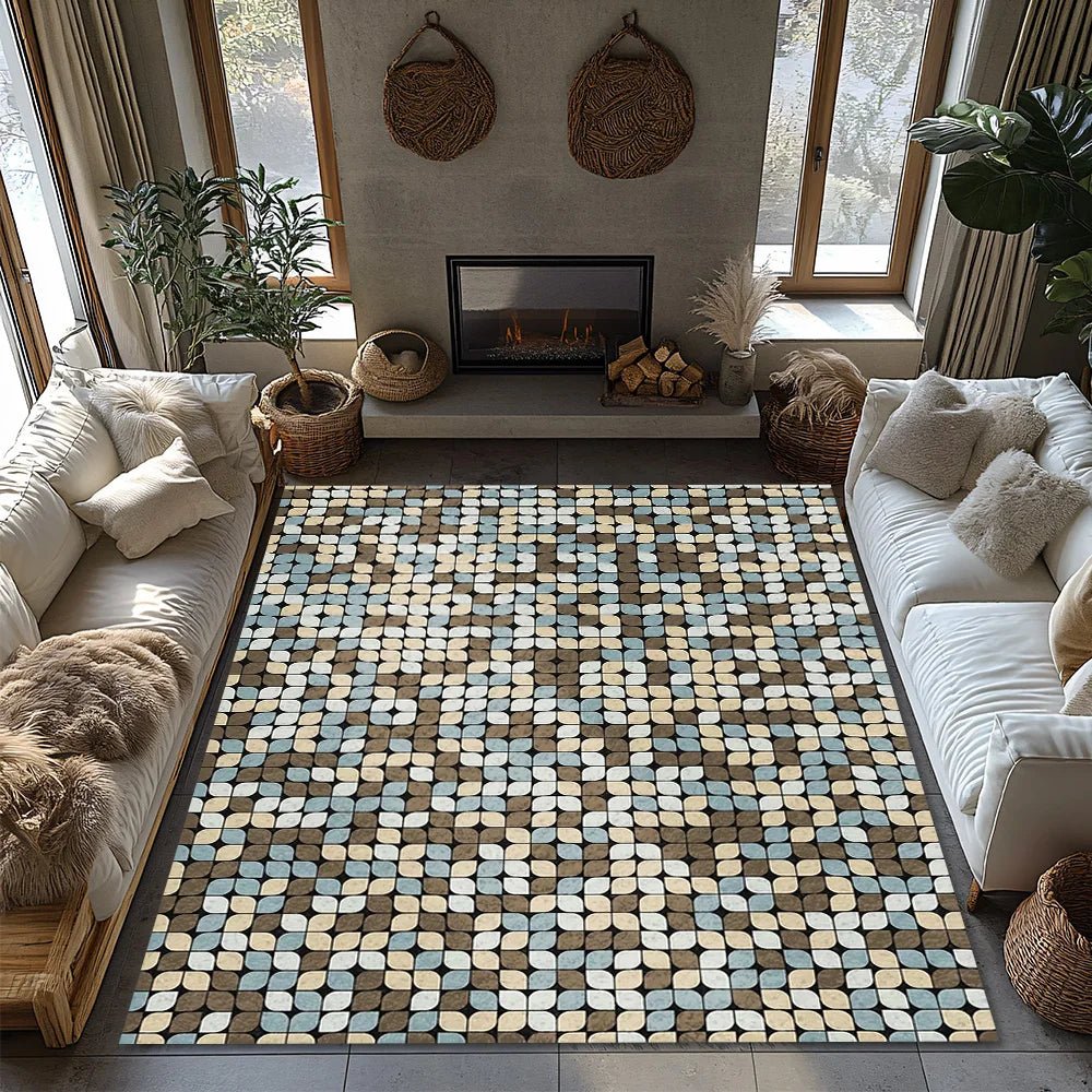 CozyArt Plush Flannel Area Rug with Modern Design