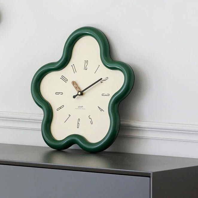 SerenityBloom 3D Floral Pendulum Wall Clock with Quiet Mechanism