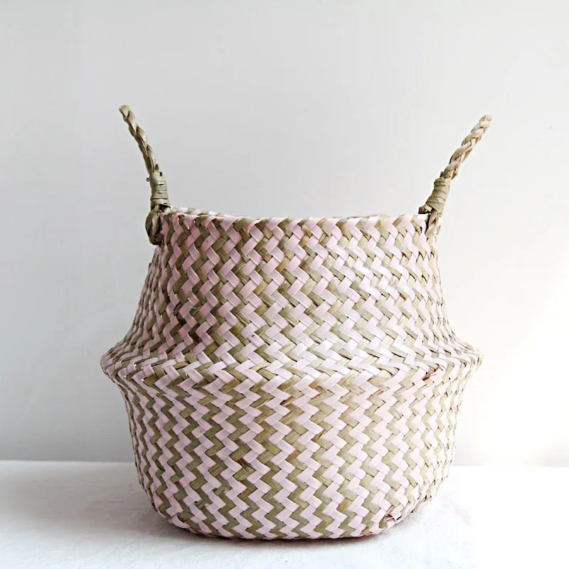 Natural Charm Foldable Willow Basket for Plants & Storage