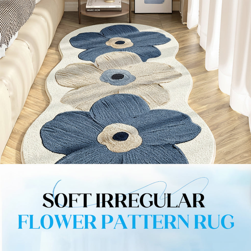 Charming Floral Area Rug with Unique Shape for Cozy Spaces