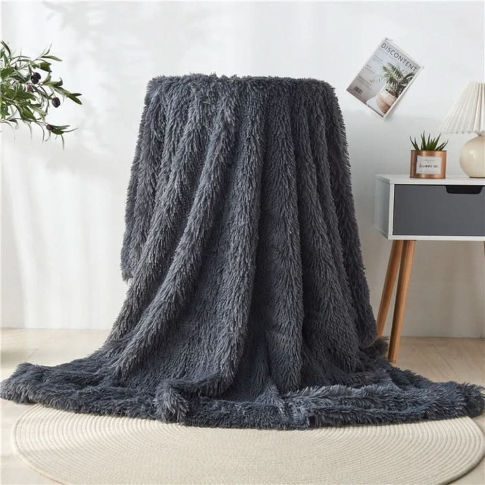 CozyNest Luxe Faux Fur Throw Blanket for Ultimate Comfort