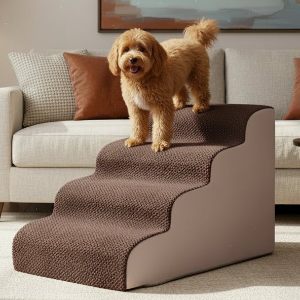 ElevateEase Premium Foam Pet Steps for Safe Indoor Use