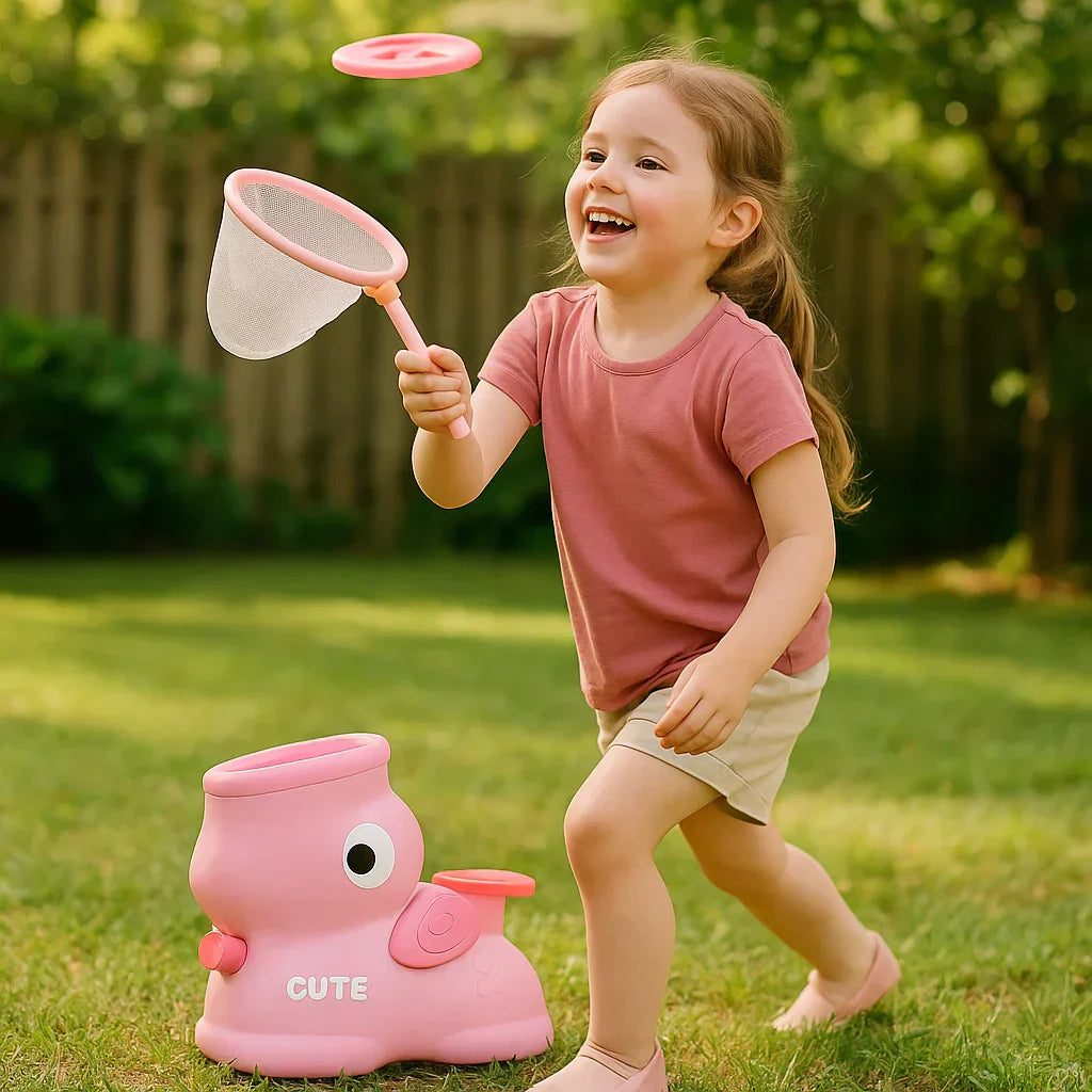 Exciting Outdoor Frisbee Launcher and Catching Set for Kids