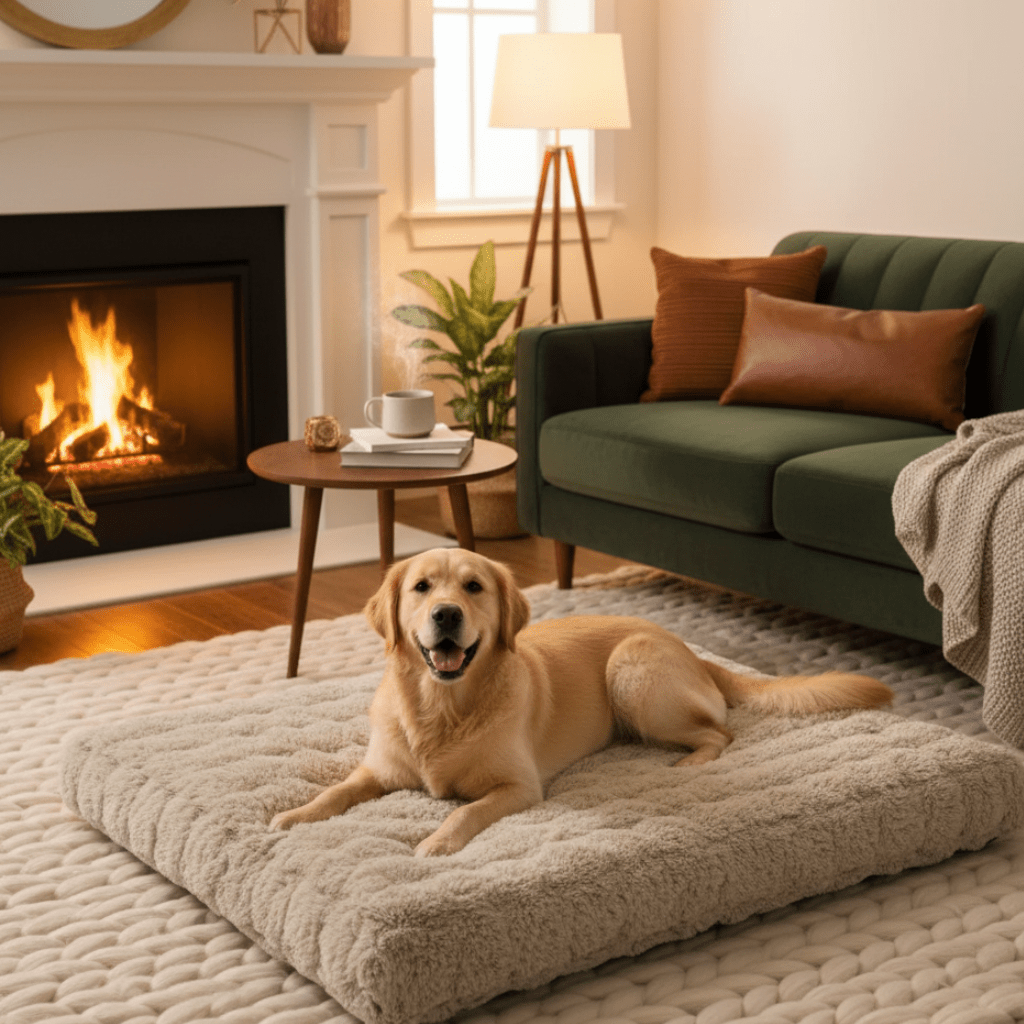 Plush Haven Ultra-Soft Pet Bed with Waterproof Cover