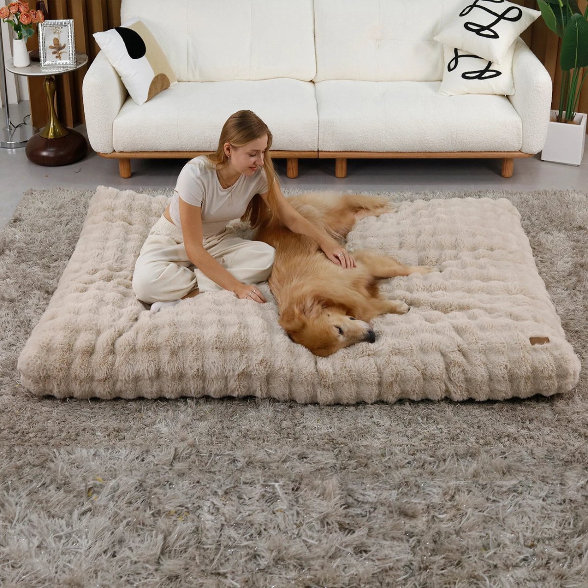 Plush Haven Ultra-Soft Pet Bed with Waterproof Cover