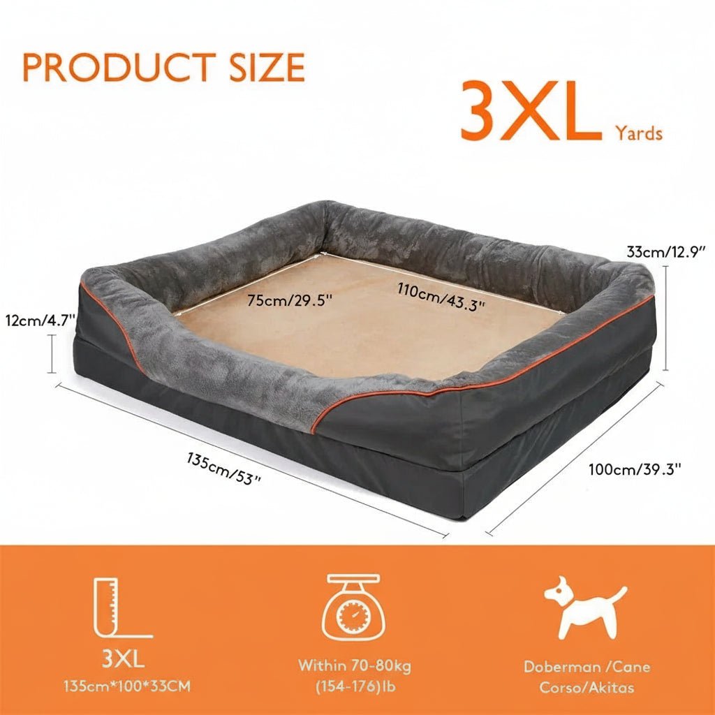 Canine Comfort Orthopedic Mattress with Memory Foam & Waterproof Cover