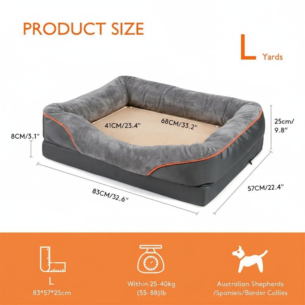 Canine Comfort Orthopedic Mattress with Memory Foam & Waterproof Cover