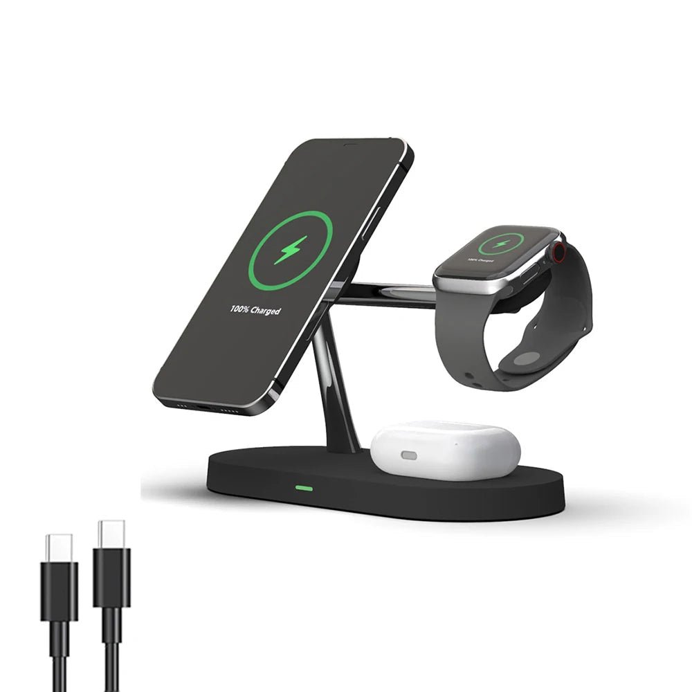 PowerHub 3-in-1 Magnetic Charging Dock for iPhone, Watch & AirPods