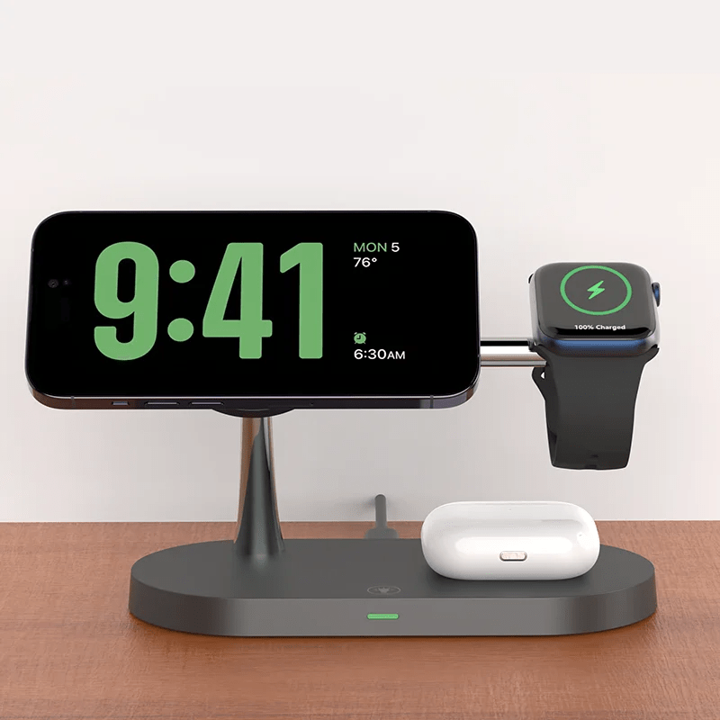 PowerHub 3-in-1 Magnetic Charging Dock for iPhone, Watch & AirPods