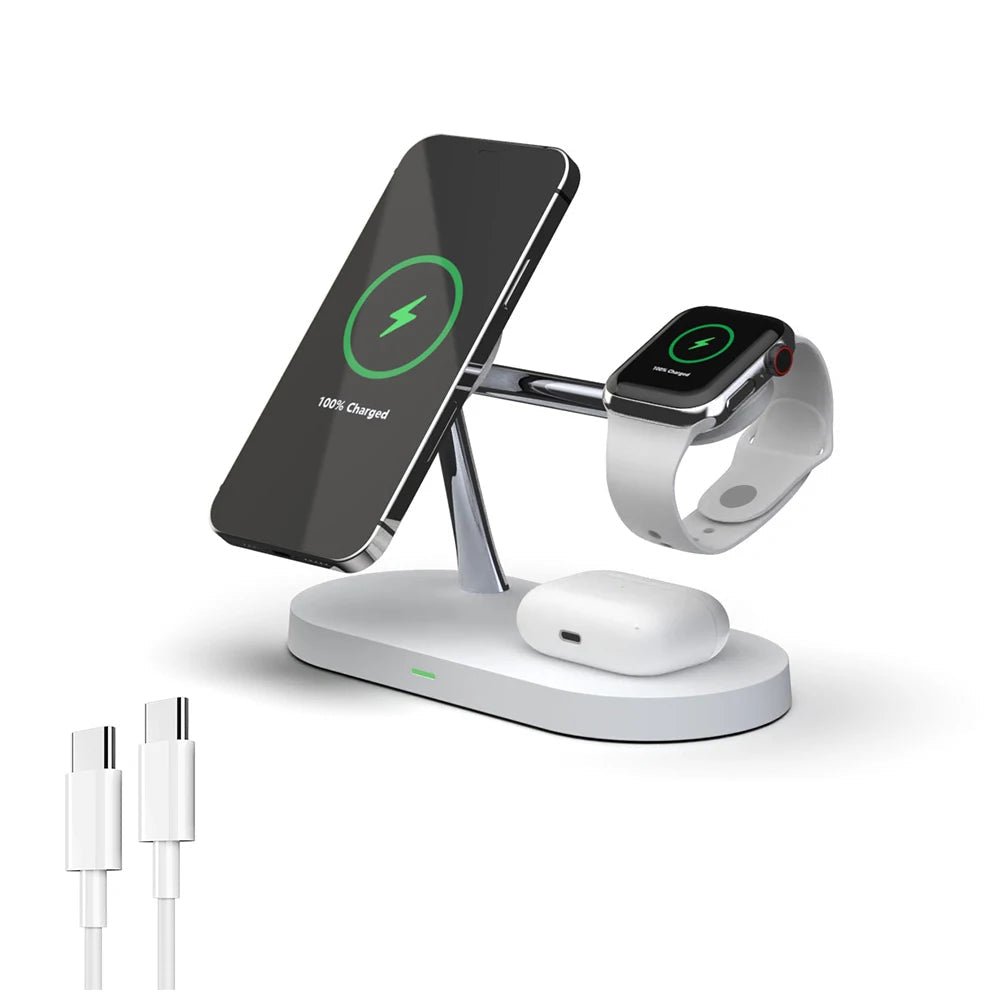 PowerHub 3-in-1 Magnetic Charging Dock for iPhone, Watch & AirPods
