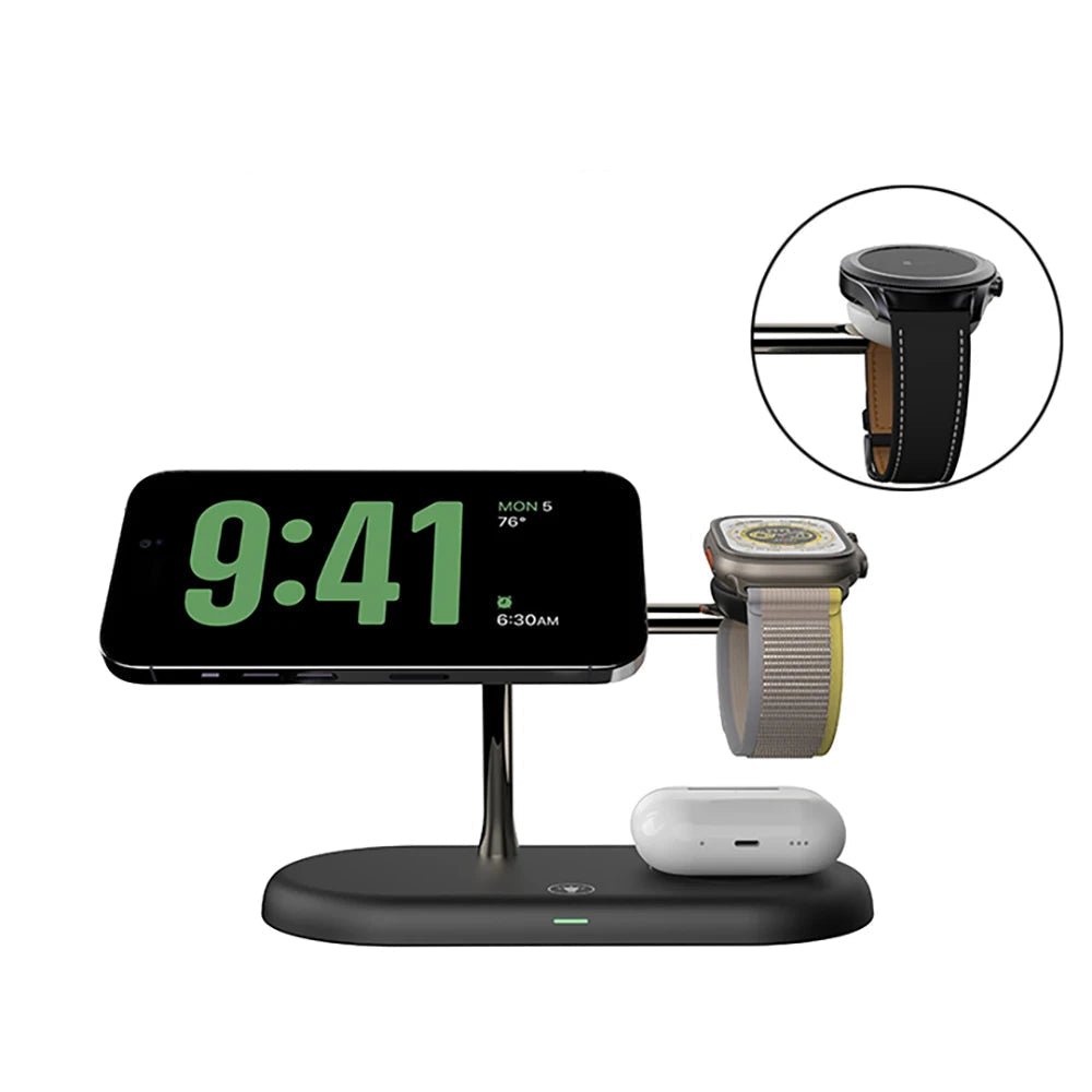 PowerHub 3-in-1 Magnetic Charging Dock for iPhone, Watch & AirPods