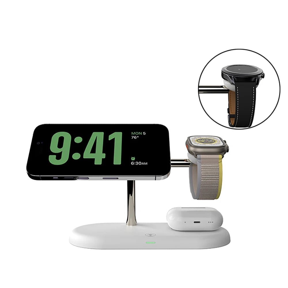 PowerHub 3-in-1 Magnetic Charging Dock for iPhone, Watch & AirPods