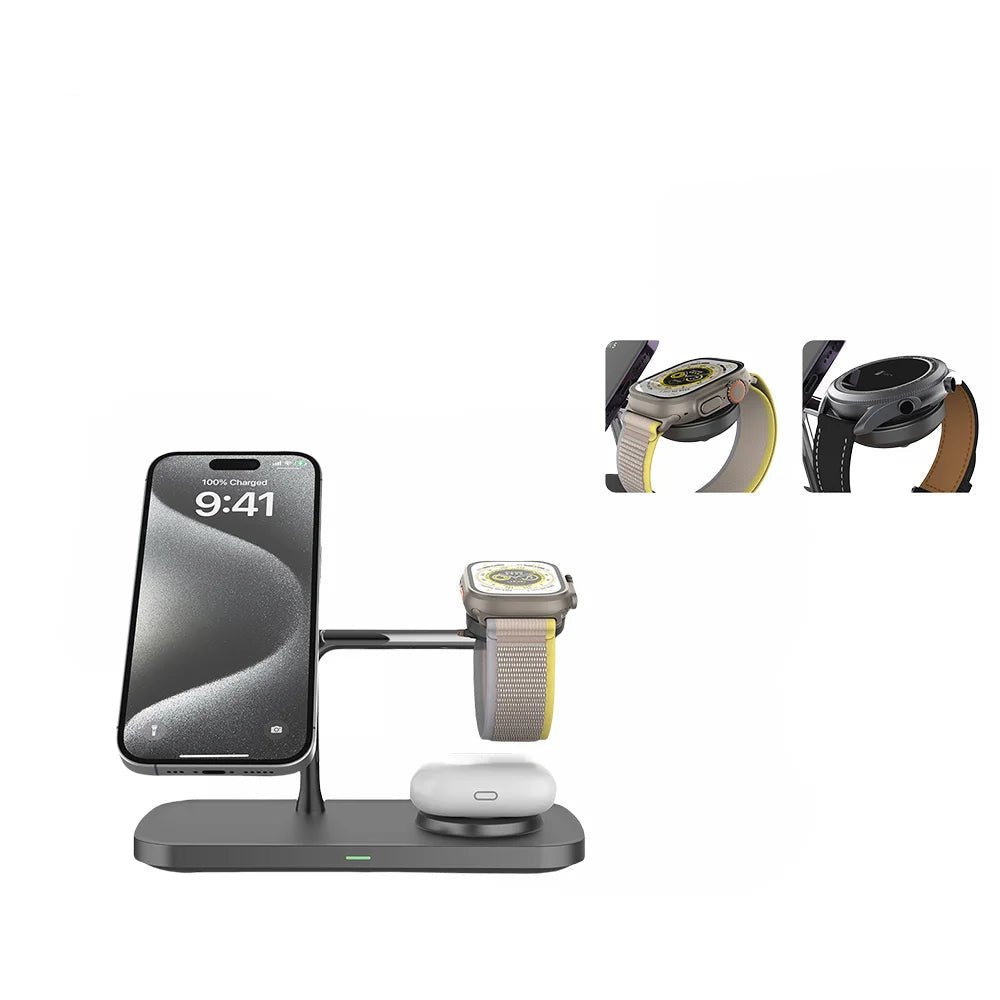 PowerHub 3-in-1 Magnetic Charging Dock for iPhone, Watch & AirPods