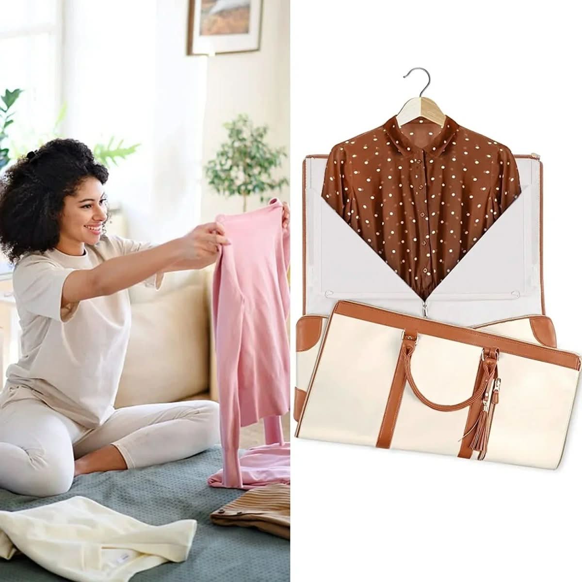 EleganceOnTheGo Travel Garment Carrier: Stylish & Compact