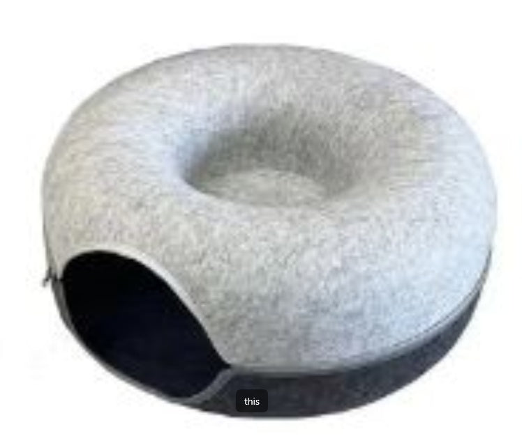 Cat Bed Tunnel with Detachable Cover – Cozy Nest for Play and Sleep