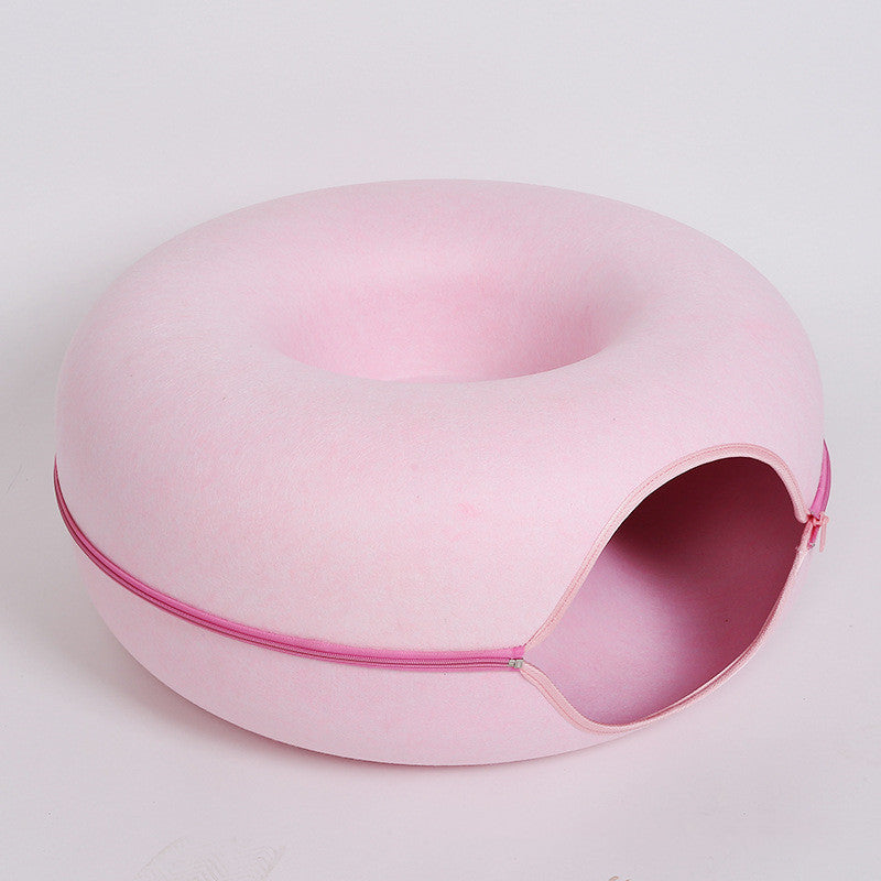 Cat Bed Tunnel with Detachable Cover – Cozy Nest for Play and Sleep