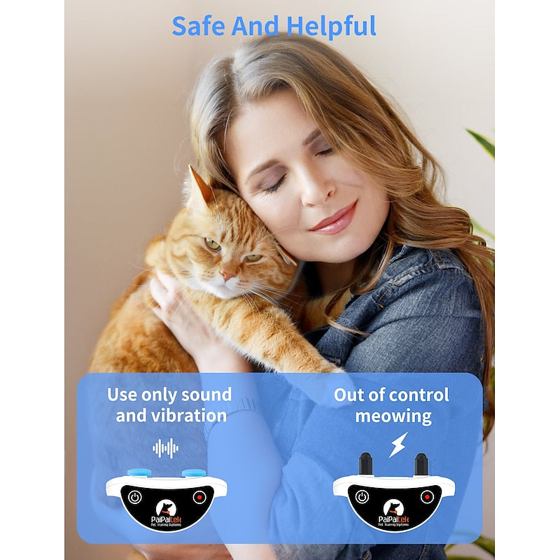 Cat Training Collar with Remote Control for Behavior Correction
