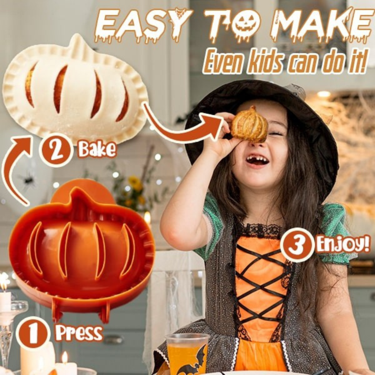Halloween Treats Baking Tool – Spooky-Shaped Pie Maker