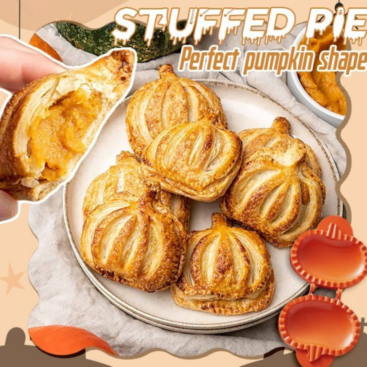 Halloween Treats Baking Tool – Spooky-Shaped Pie Maker
