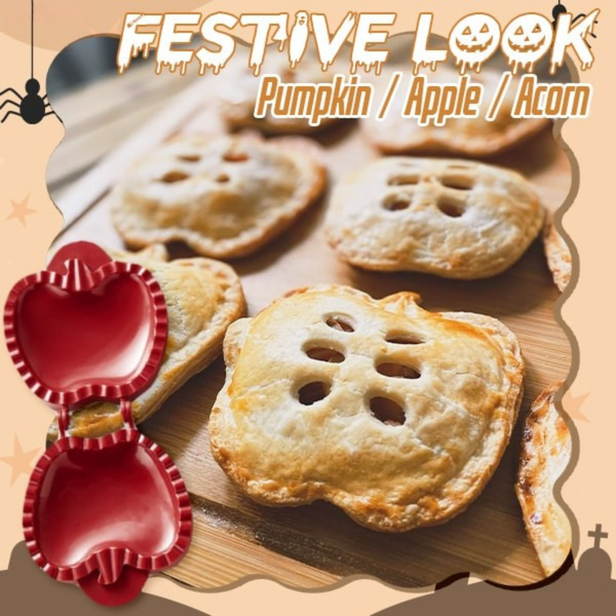 Halloween Treats Baking Tool – Spooky-Shaped Pie Maker