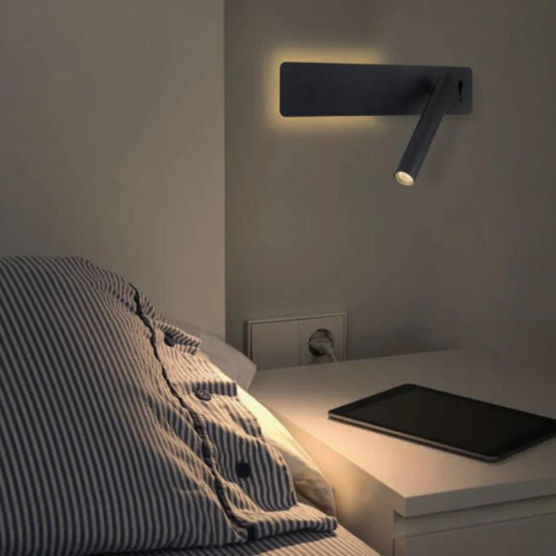 LumaNest Adjustable LED Wall Lamp for Bedside Reading