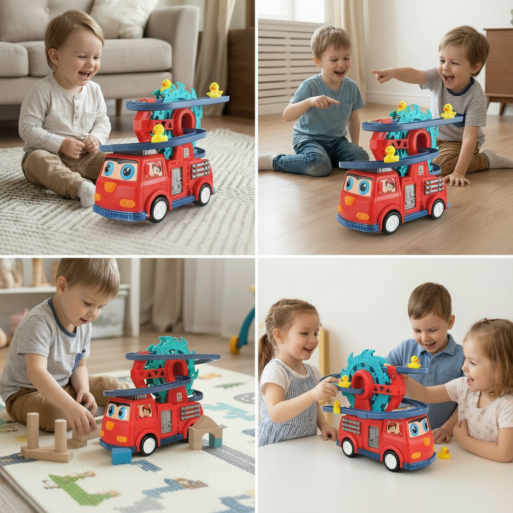 Adventure Fire Engine with Duck Slide, Lights & Sound Effects