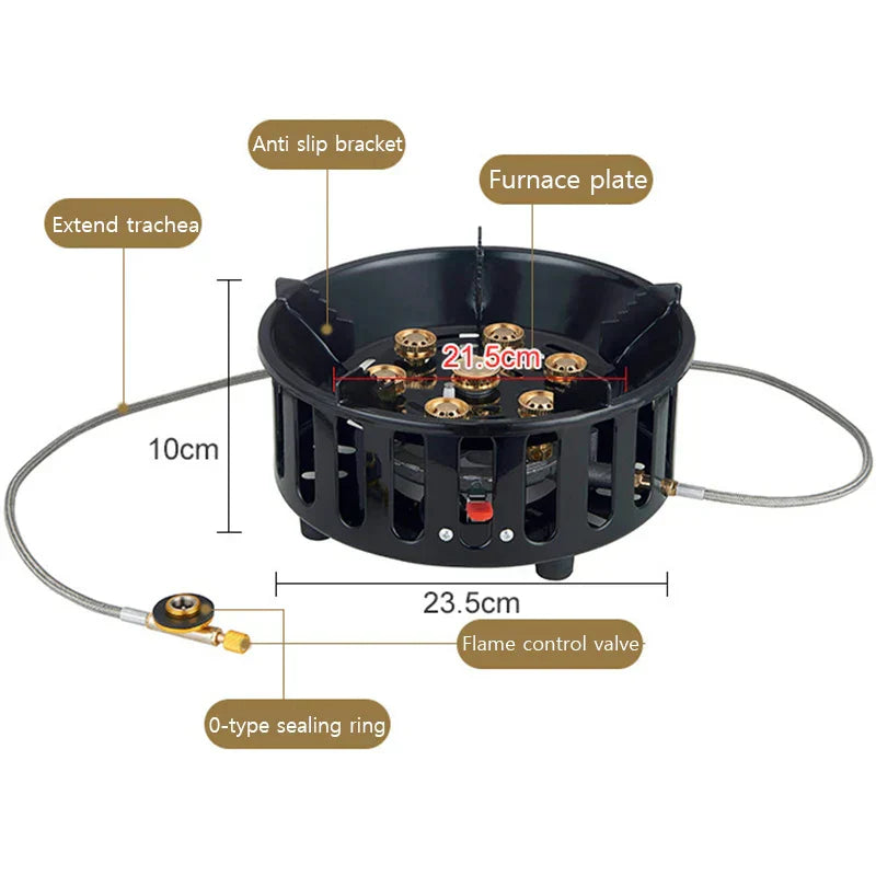 Compact Outdoor Gas Stove - Foldable Design with Sturdy Stainless Steel