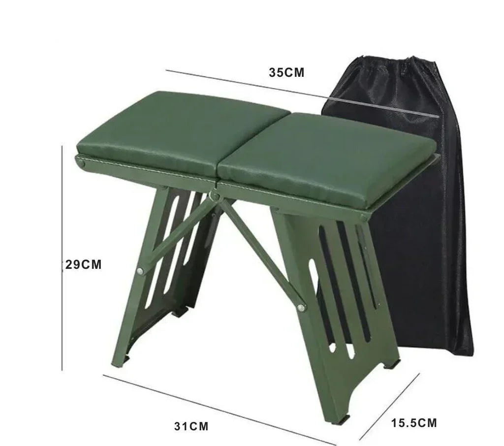 Lightweight Folding Chair with Adjustable Back Support for Camping and Outdoors