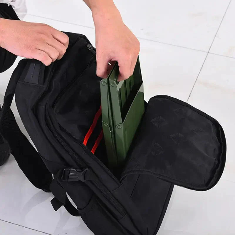 Lightweight Folding Chair with Adjustable Back Support for Camping and Outdoors