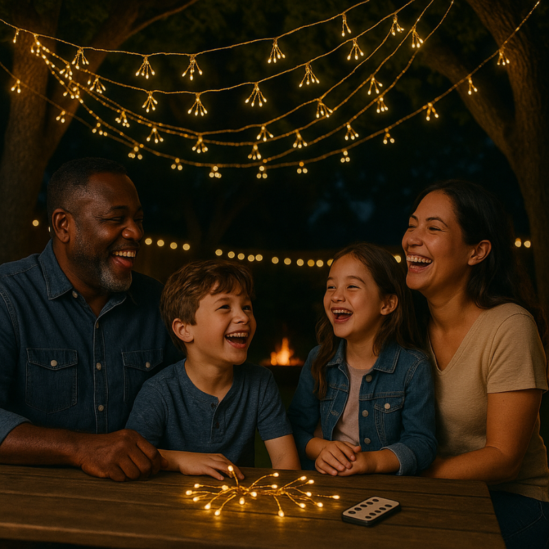 Outdoor String Lights with Remote – Flexible Design for Parties