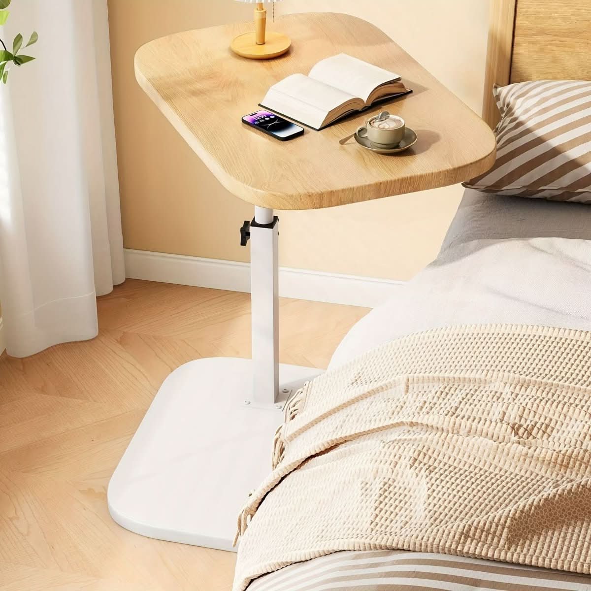 Versatile Adjustable Side Table for Sofa and Bed