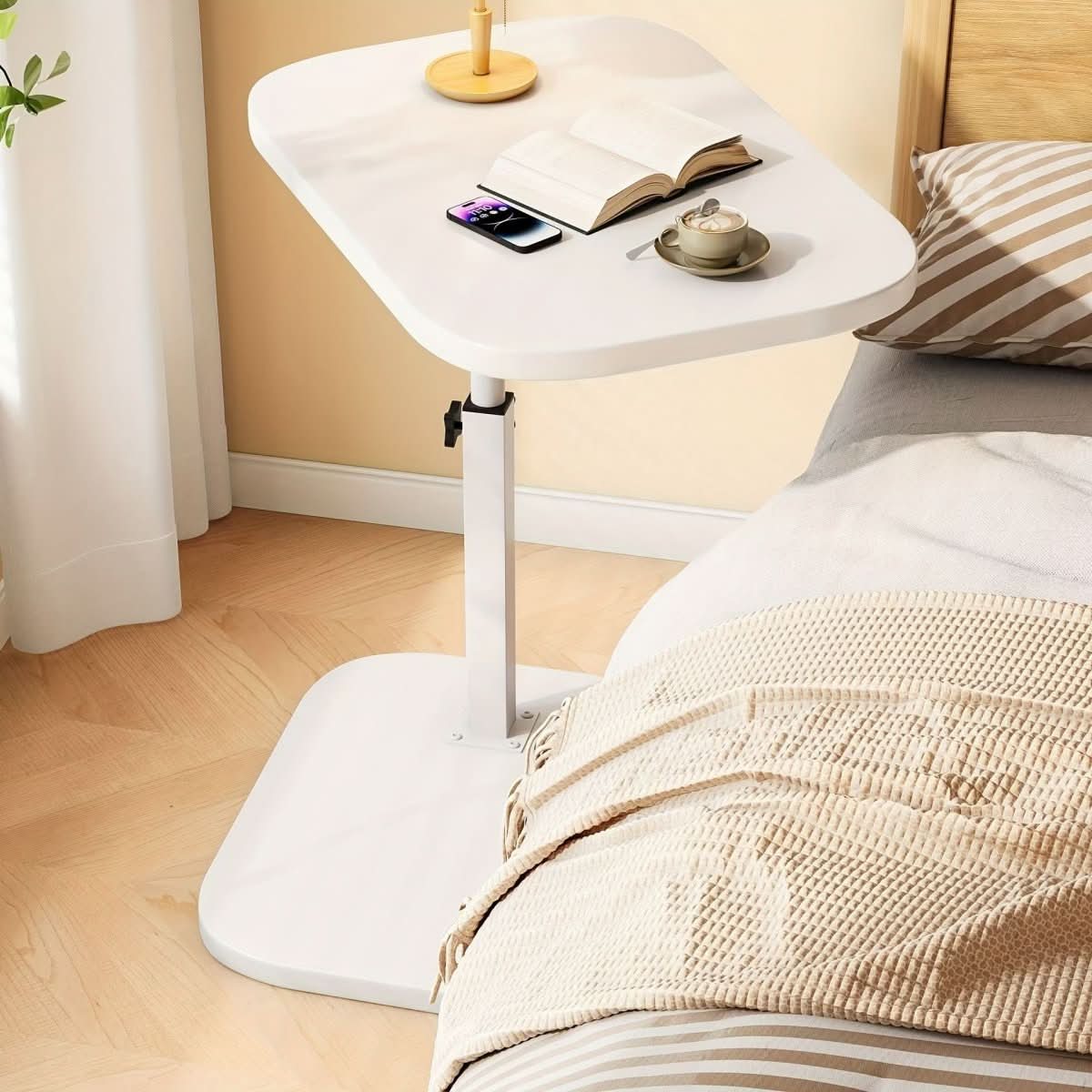 Versatile Adjustable Side Table for Sofa and Bed