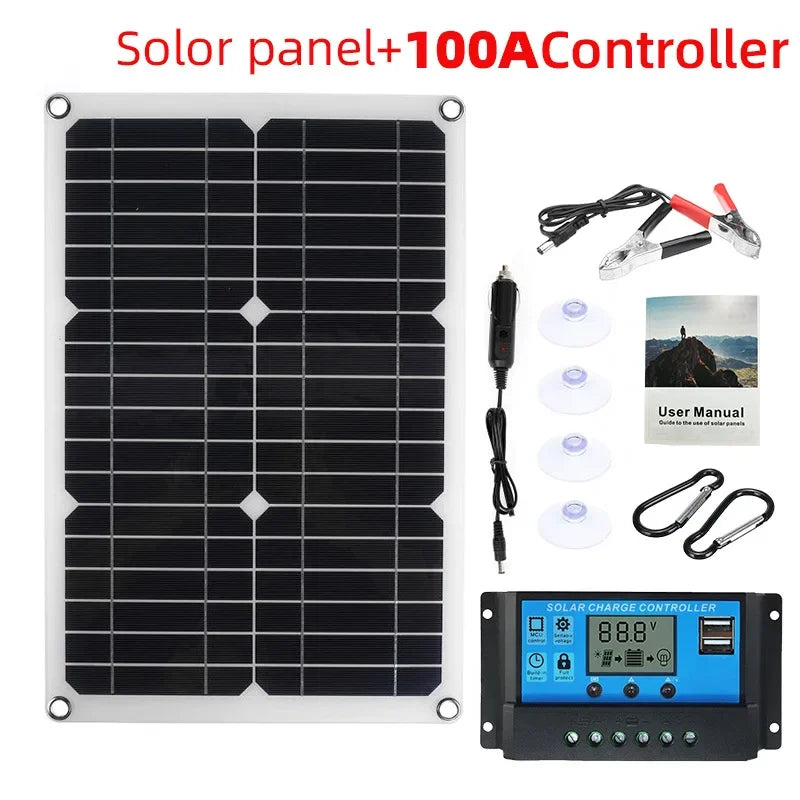 Lightweight 1200W Monocrystalline Solar Charger with Dual USB Ports