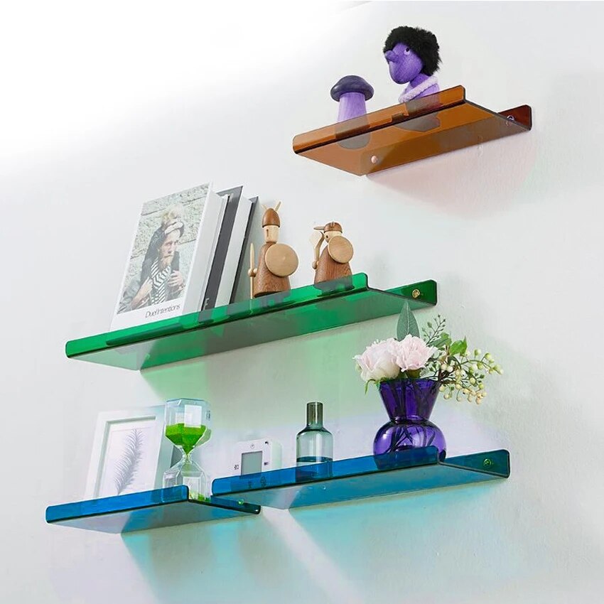 Industrial Floating Shelf in Elegant Blue – Simple Installation for Home Decor