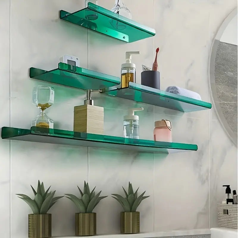Industrial Floating Shelf in Elegant Blue – Simple Installation for Home Decor