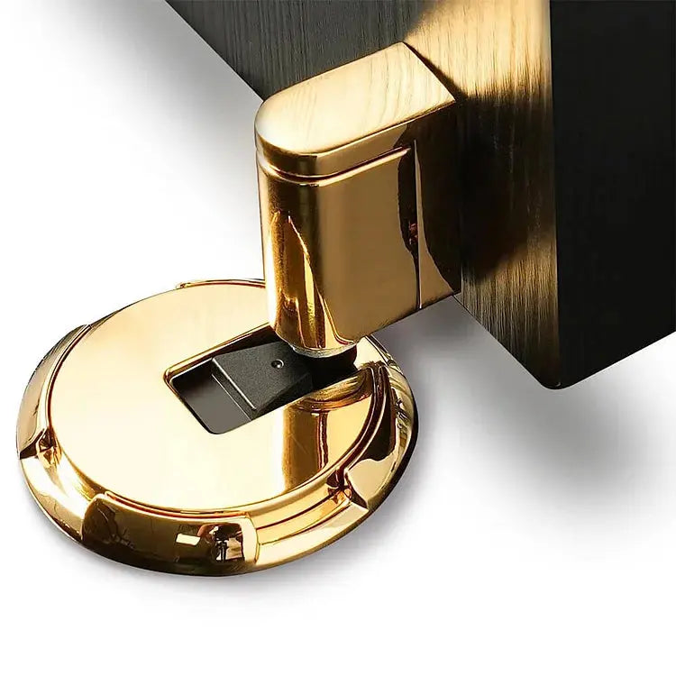 Zinc Alloy Floor Door Stop with Press-to-Lock Mechanism for Stability