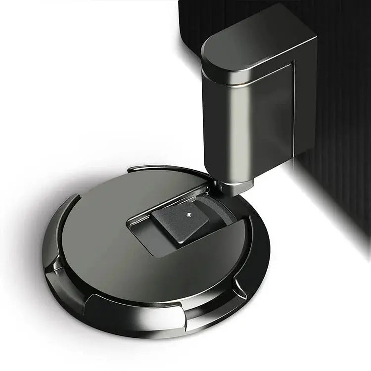 Zinc Alloy Floor Door Stop with Press-to-Lock Mechanism for Stability