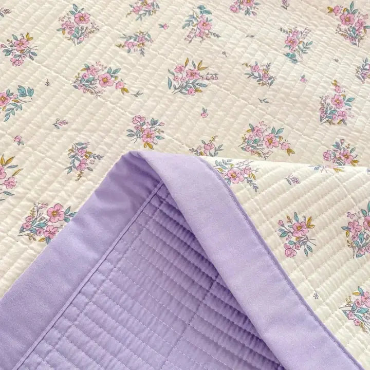 Cozy Microfiber Duvet Cover Bedding Set with Floral Pattern and Hidden Zipper