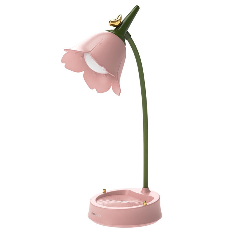 Petal-Inspired Touch Lamp with Adjustable Color Settings