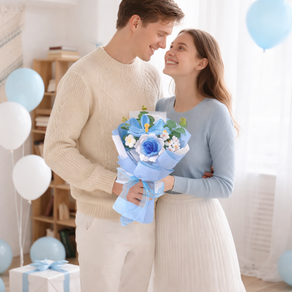 Handcrafted Floral Crochet Arrangement for Memorable Gifting